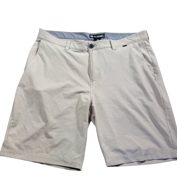 Travis Mathew Shorts Mens 38 Beige Performance Golf - Picture 1 of 12